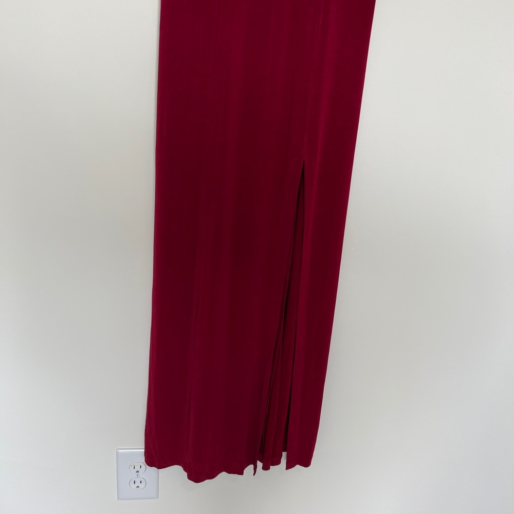 Vintage Peep Rockabilly Pinup Glamour Slinky Cowl Neck Maxi Dress - Picture 2 of 10